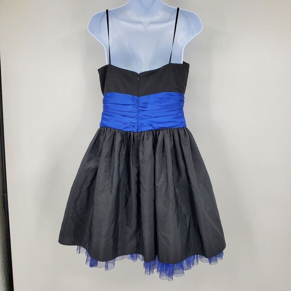 Vintage Morgan and Co Y2K Black Blue Whimsigoth Fairy Hoco Mini Formal Dress - Picture 2 of 10